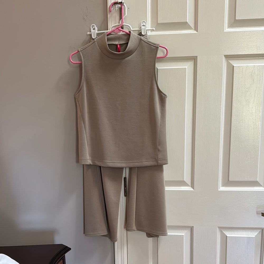 Spanx Sleeveless Tan Top and Pant Set